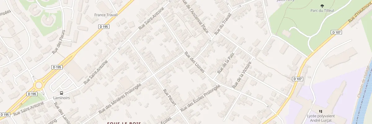Plan du 150 Rue Minieres à Maubeuge