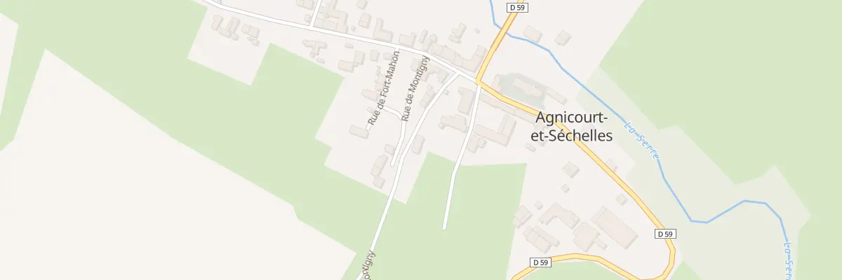 Plan du 1 Che de Montigny à Agnicourt-et-Séchelles