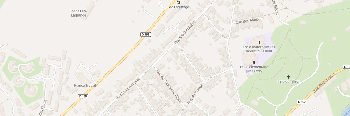 Plan du 55 Rue Saint Antoine à Maubeuge