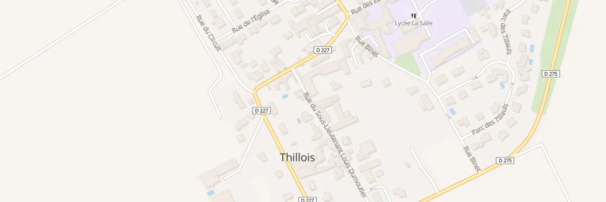 Plan du 2 Rue du sous Lt Dumoutier à Thillois