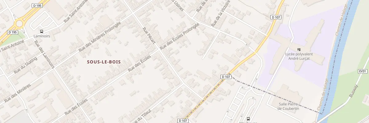 Plan du 16 Rue Pécart à Maubeuge
