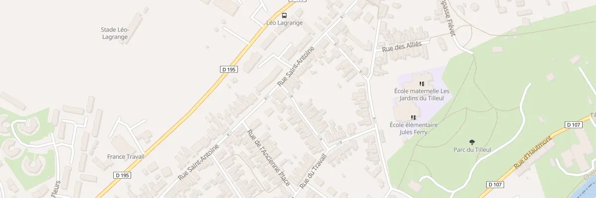 Plan du 45 Rue Saint Antoine à Maubeuge