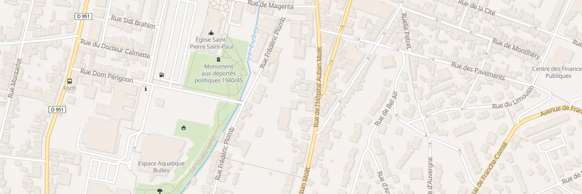Plan du 92 Rue l’Hopital Auban Moet à Épernay
