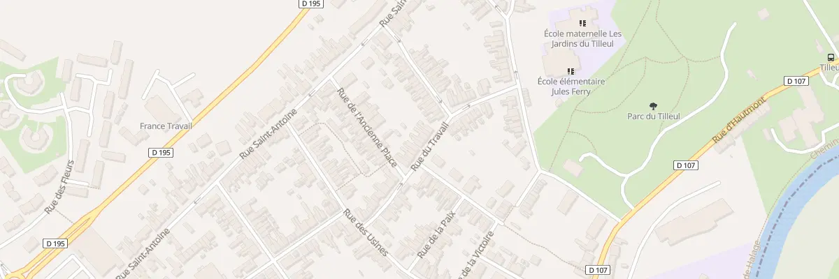 Plan du 25 Rue du Travail à Maubeuge