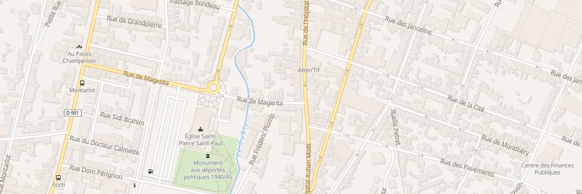 Plan du 70 Rue l’Hopital Auban Moet à Épernay
