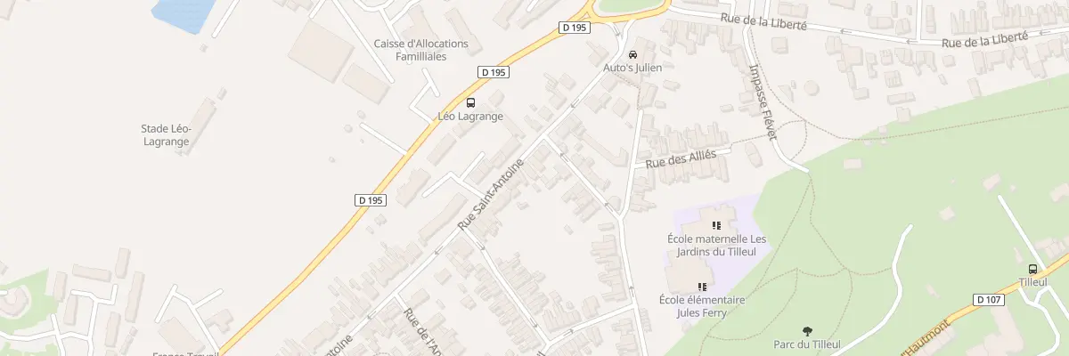 Plan du 25 Rue Saint Antoine à Maubeuge