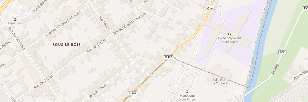 Plan du 104 Rue d’Hautmont à Maubeuge