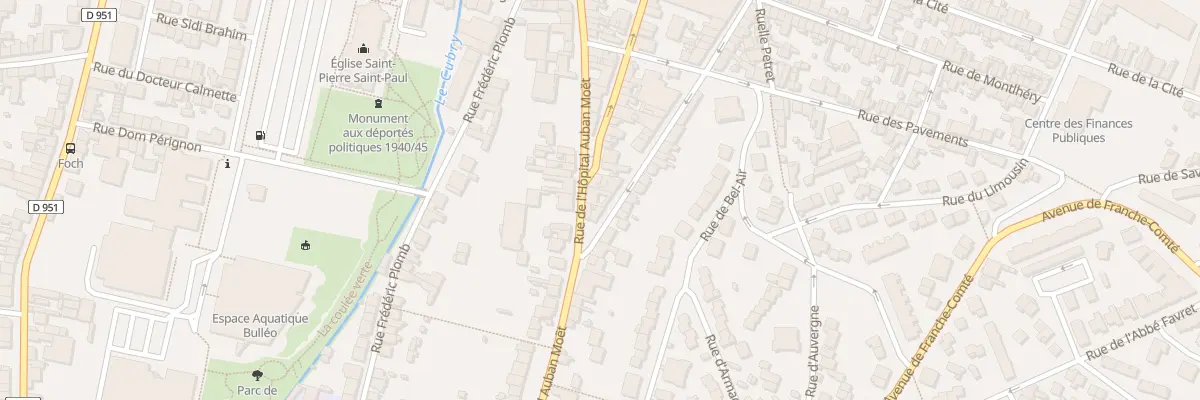 Plan du 93 Rue l’Hopital Auban Moet à Épernay