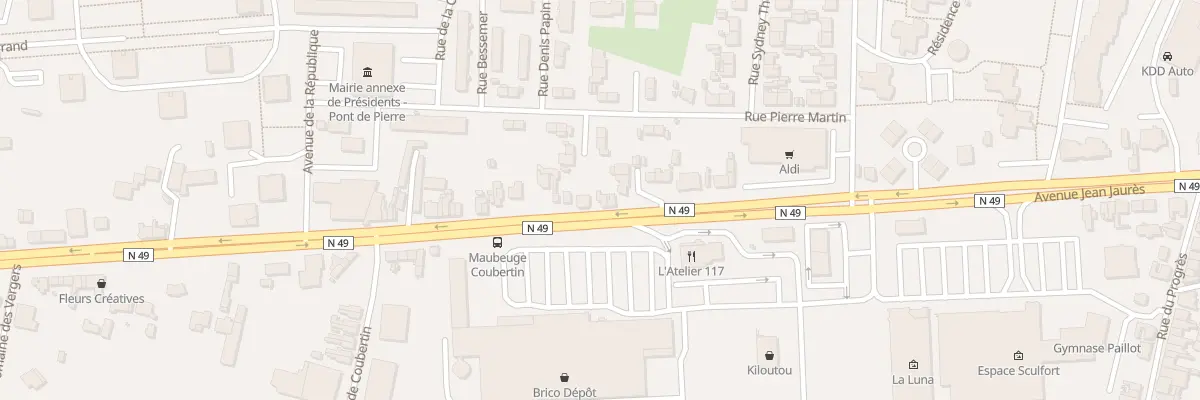 Plan du 124 Av Jean Jaurès à Maubeuge