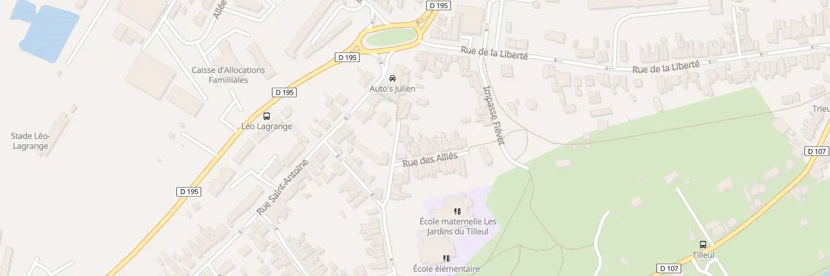 Plan du 1 Rue des Alliés à Maubeuge