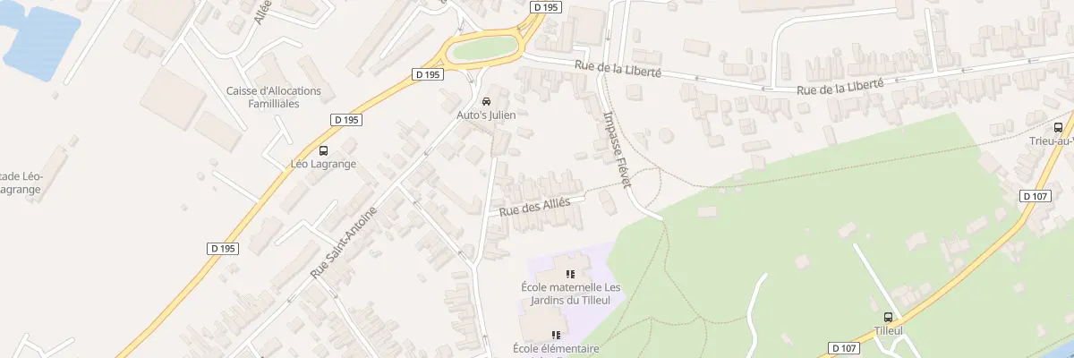 Plan du 7 Rue des Alliés à Maubeuge
