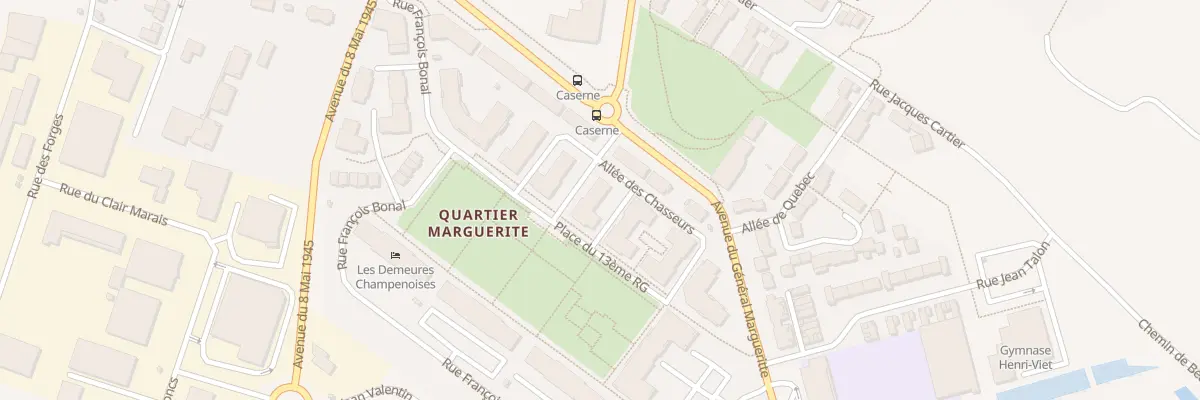 Plan du 5 All des Dragons à Épernay