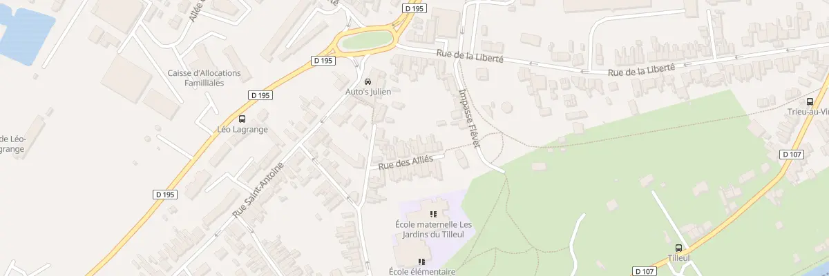 Plan du 9 Rue des Alliés à Maubeuge