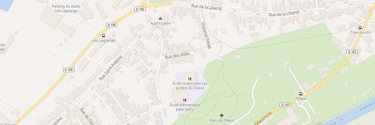 Plan du 12 Rue des Alliés à Maubeuge