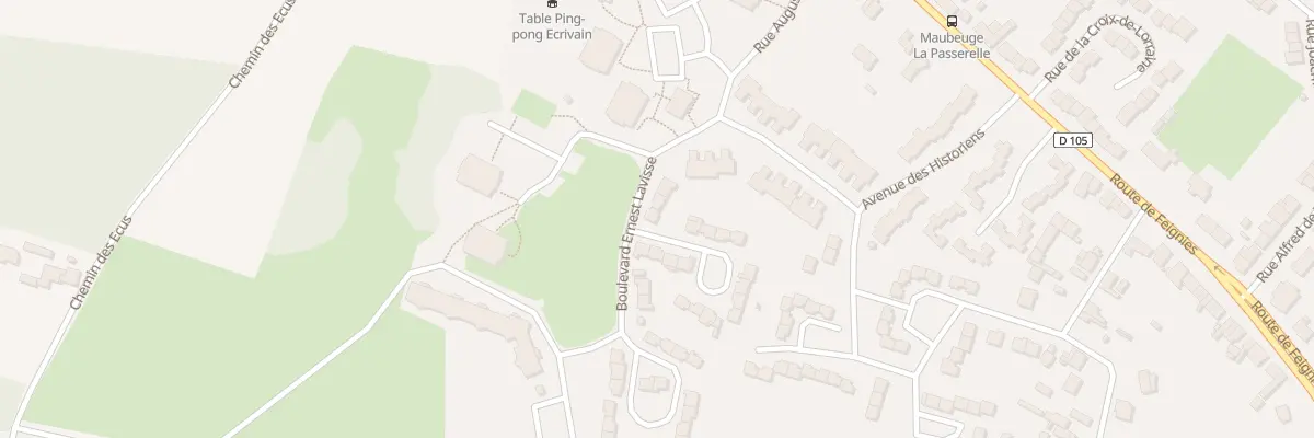 Plan du 5 Bd Ernest Lavisse à Maubeuge