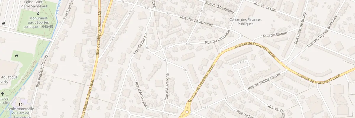 Plan du 5 All d’Aquitaine à Épernay