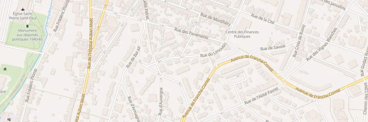 Plan du 13 Rue du Limousin à Épernay