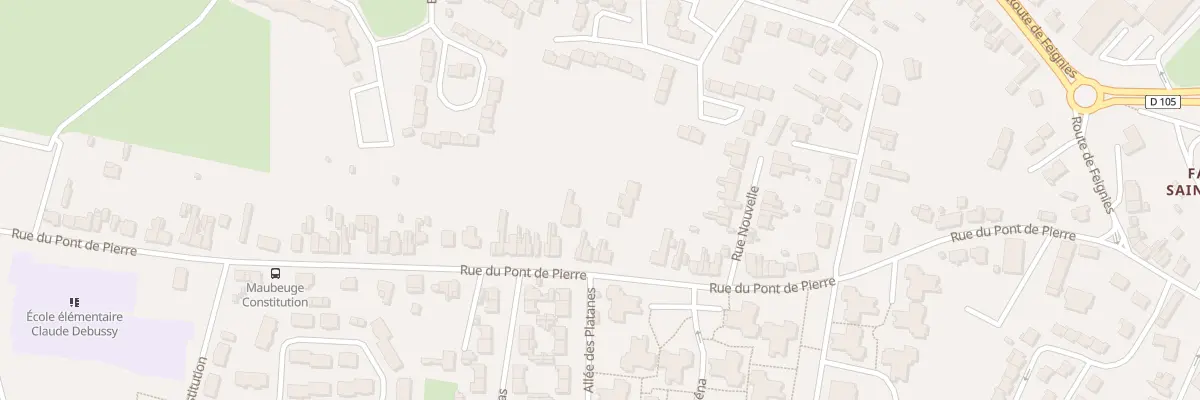 Plan du 96 Rue du Pont de Pierres à Maubeuge