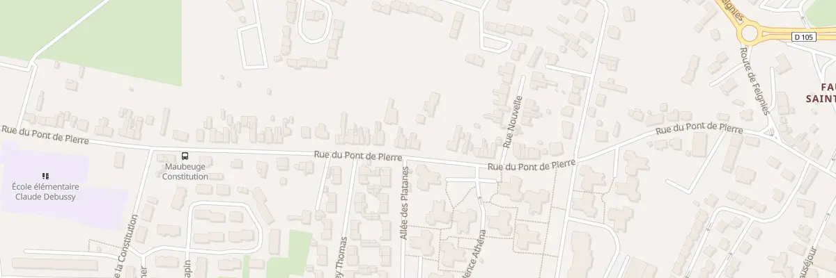 Plan du 92 Rue du Pont de Pierres à Maubeuge