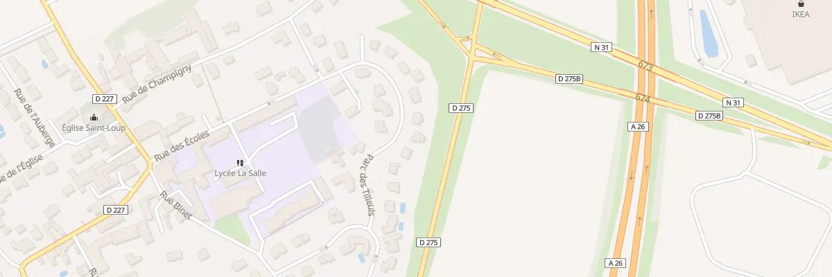 Plan du 28 Parc des Tilleuls à Thillois