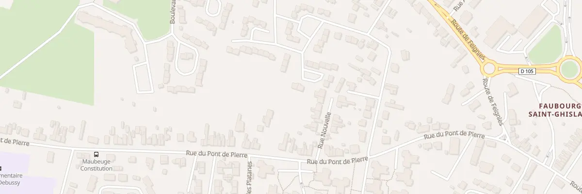 Plan du 74 Bd Francois Rene Chateaubrian à Maubeuge