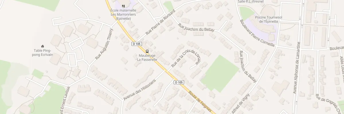 Plan du 1 Rue de la Croix de Lorraine à Maubeuge