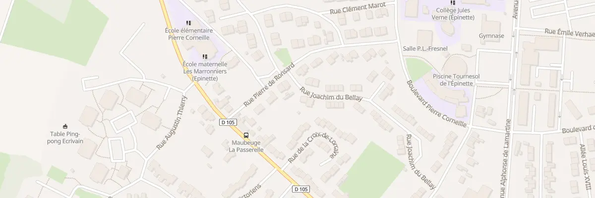 Plan du 39 Rue Joachim du Bellay à Maubeuge