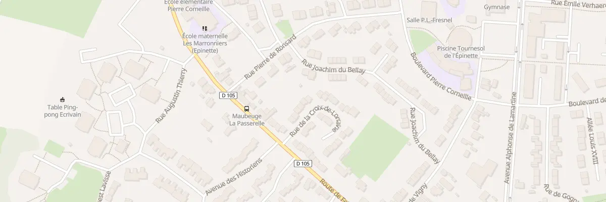 Plan du 9 Rue de la Croix de Lorraine à Maubeuge