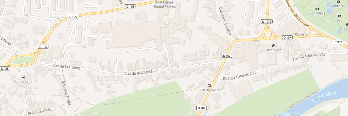 Plan du 22 Rue de la Liberté à Maubeuge