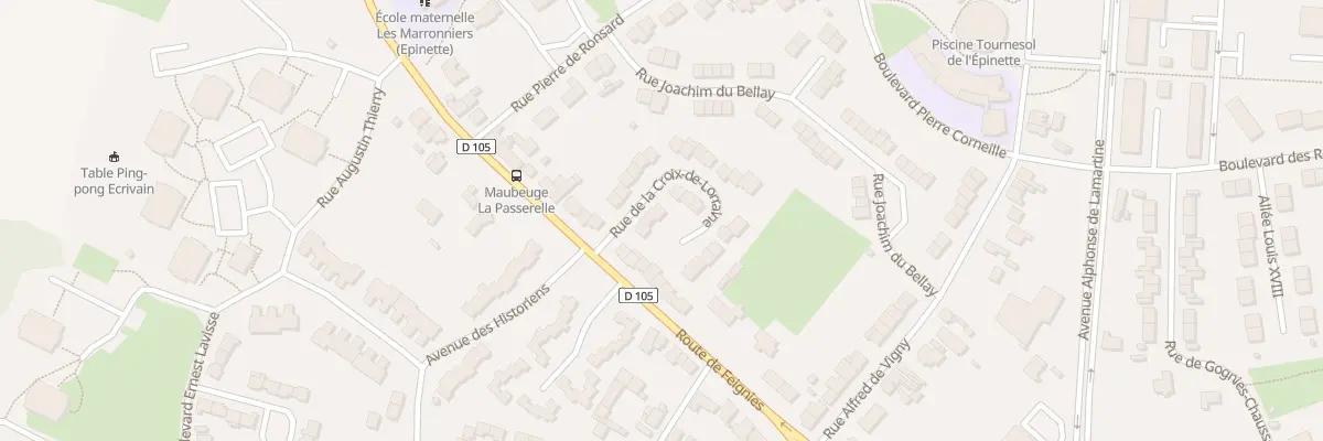Plan du 4 Rue de la Croix de Lorraine à Maubeuge
