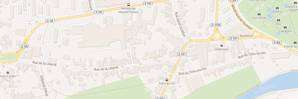 Plan du 16 Rue de la Liberté à Maubeuge