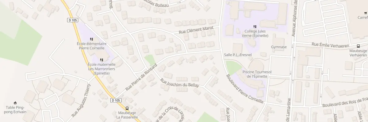 Plan du 11 Rue Pierre de Ronsard à Maubeuge