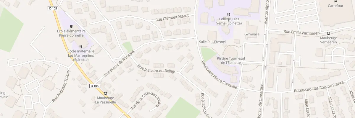 Plan du 40 Rue Joachim du Bellay à Maubeuge