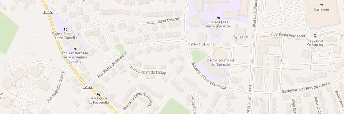 Plan du 38 Rue Joachim du Bellay à Maubeuge