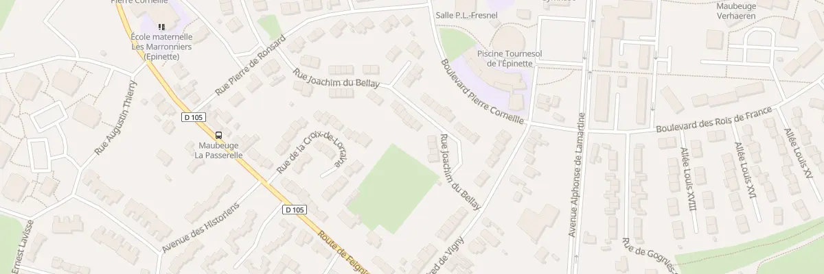 Plan du 9 Rue Joachim du Bellay à Maubeuge