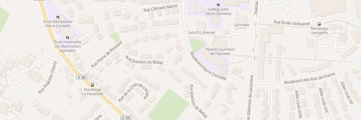 Plan du 30 Rue Joachim du Bellay à Maubeuge