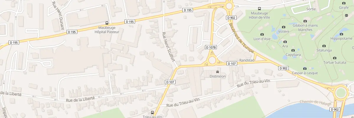 Plan du 2 Rue d’Hautmont à Maubeuge