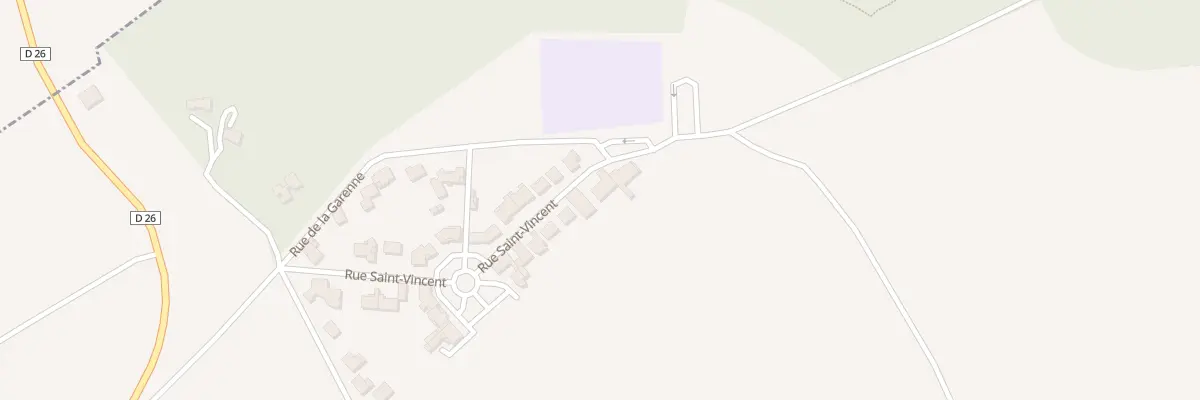Plan du 26 Rue Saint Vincent à Écueil