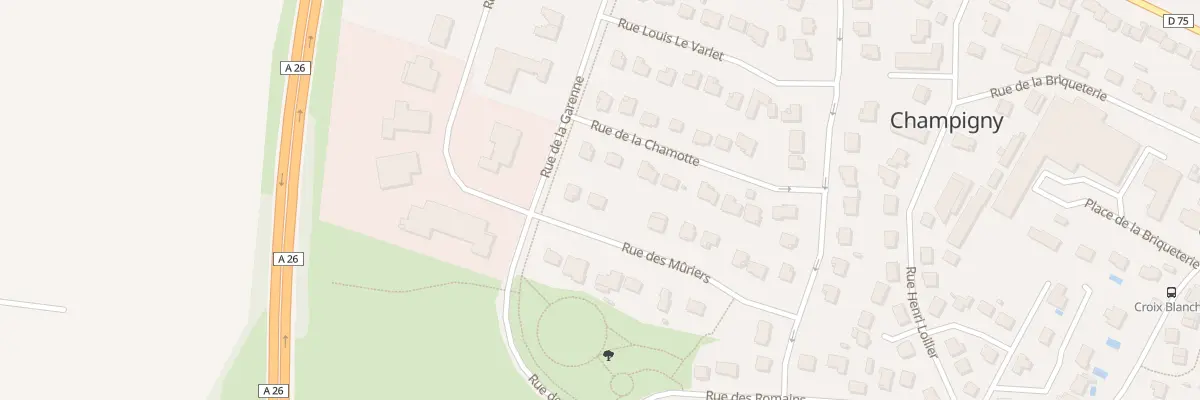 Plan du 13 Rue Des Muriers à Champigny