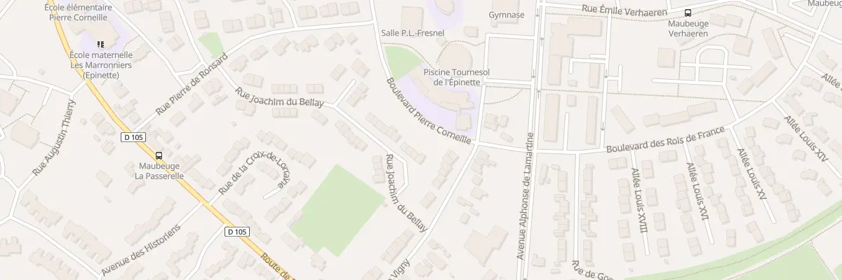 Plan du 6 Rue Joachim du Bellay à Maubeuge
