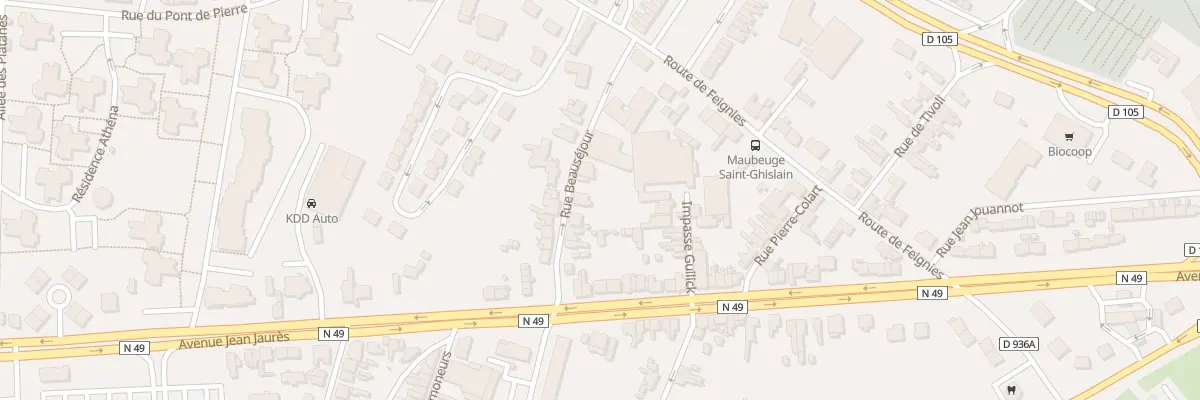 Plan du 8 Rue Beauséjour à Maubeuge
