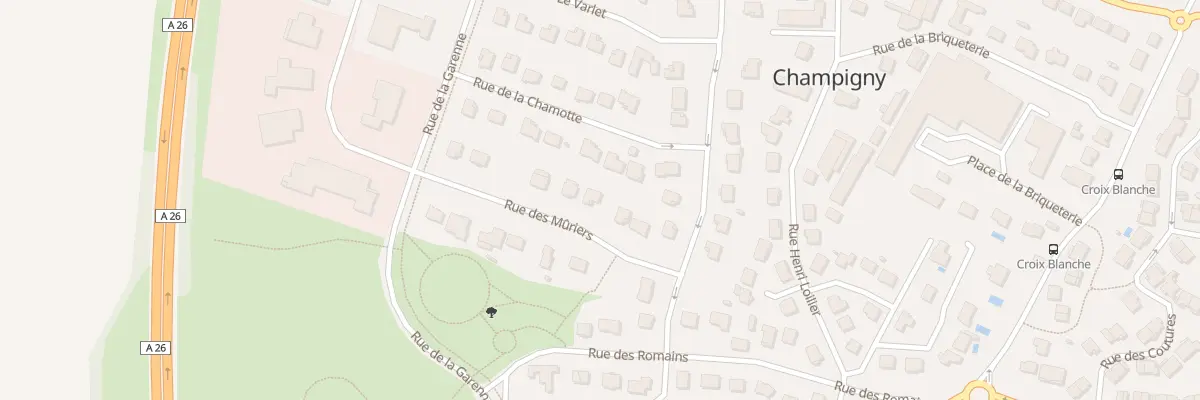 Plan du 5 Rue Des Muriers à Champigny