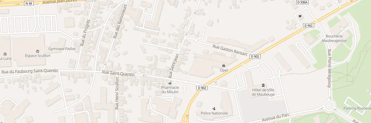Plan du 10 Rue Saint Jean à Maubeuge