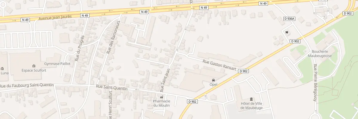 Plan du 16B Rue Saint Jean à Maubeuge