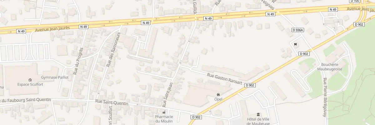 Plan du 22 Rue Saint Jean à Maubeuge