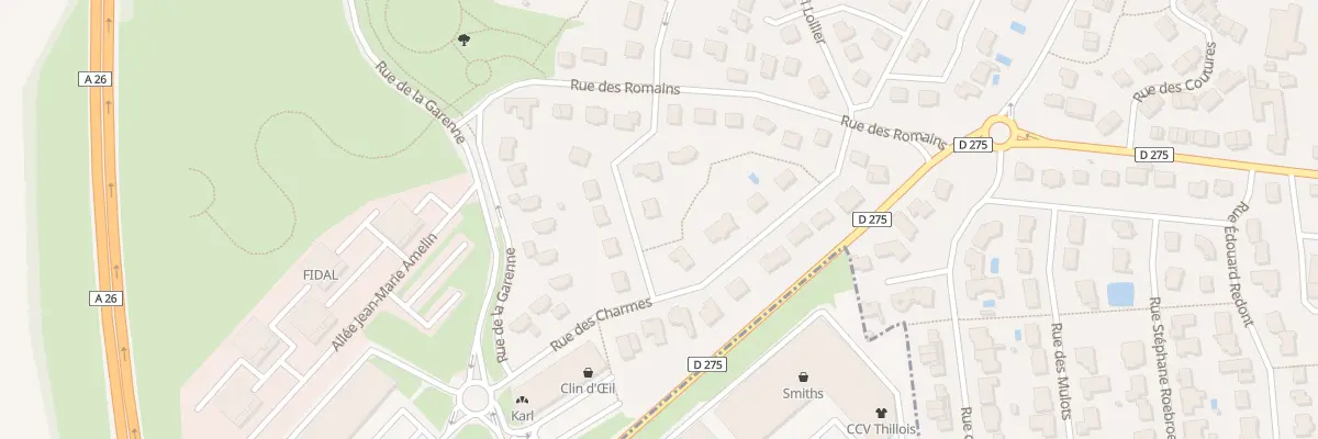 Plan du 14 Rue Des Charmes à Champigny
