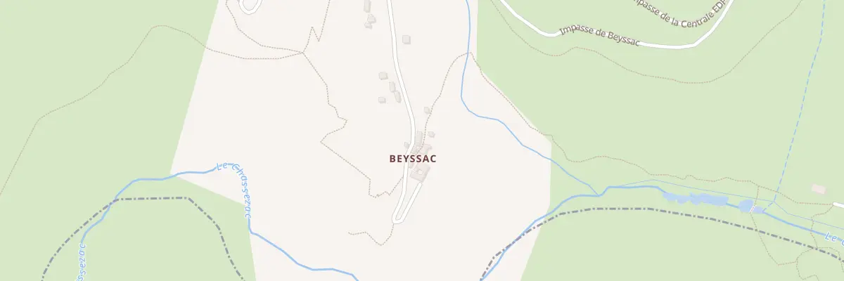 Plan du 5225 Beyssac à Pied-de-Borne