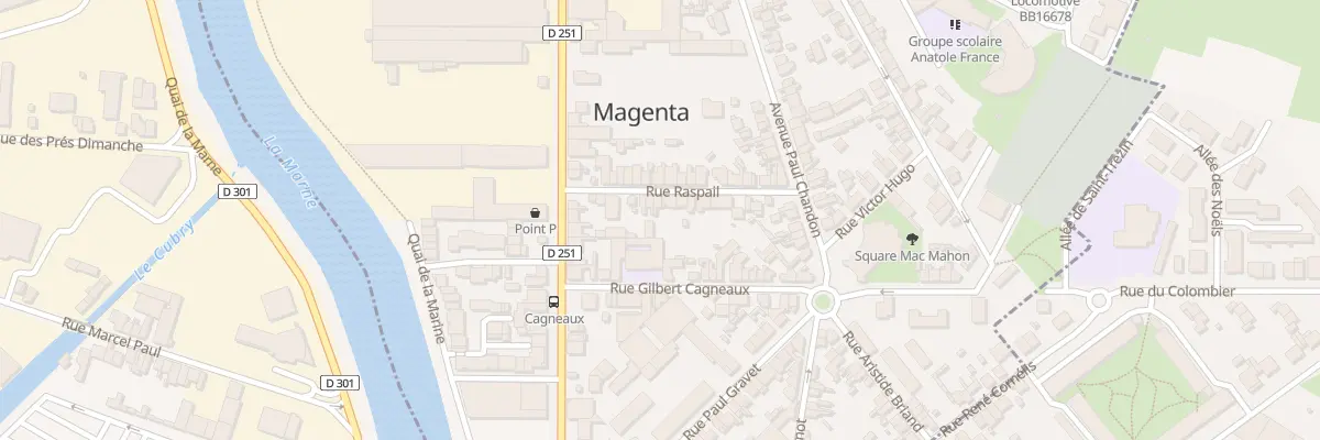 Plan du 12 Rue Raspail à Magenta