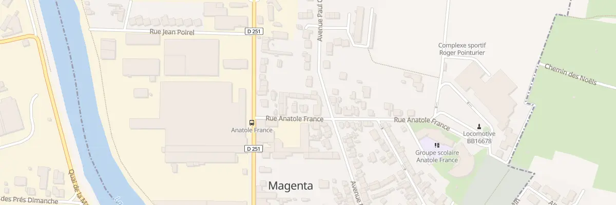 Plan du 9 Rue Anatole France à Magenta