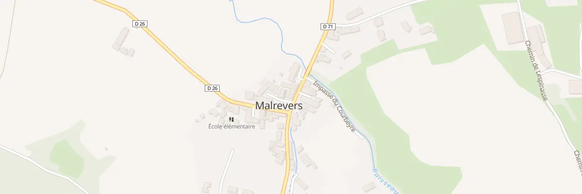 Plan du 25 Rte de Rosières à Malrevers